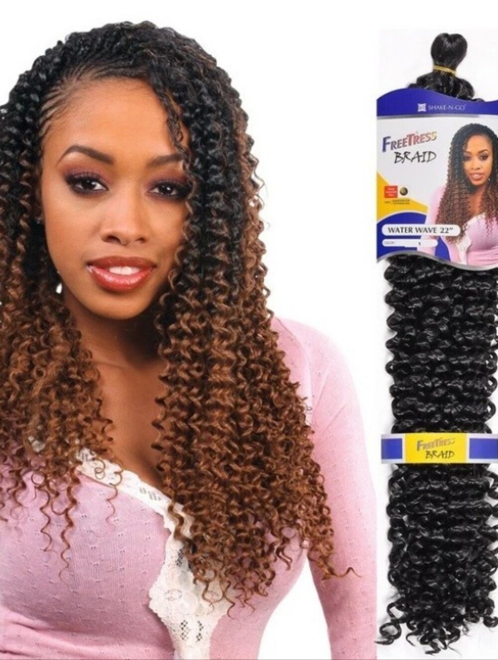 Freetress Synthetic Braiding Hair WATER WAVE BRAID 22"